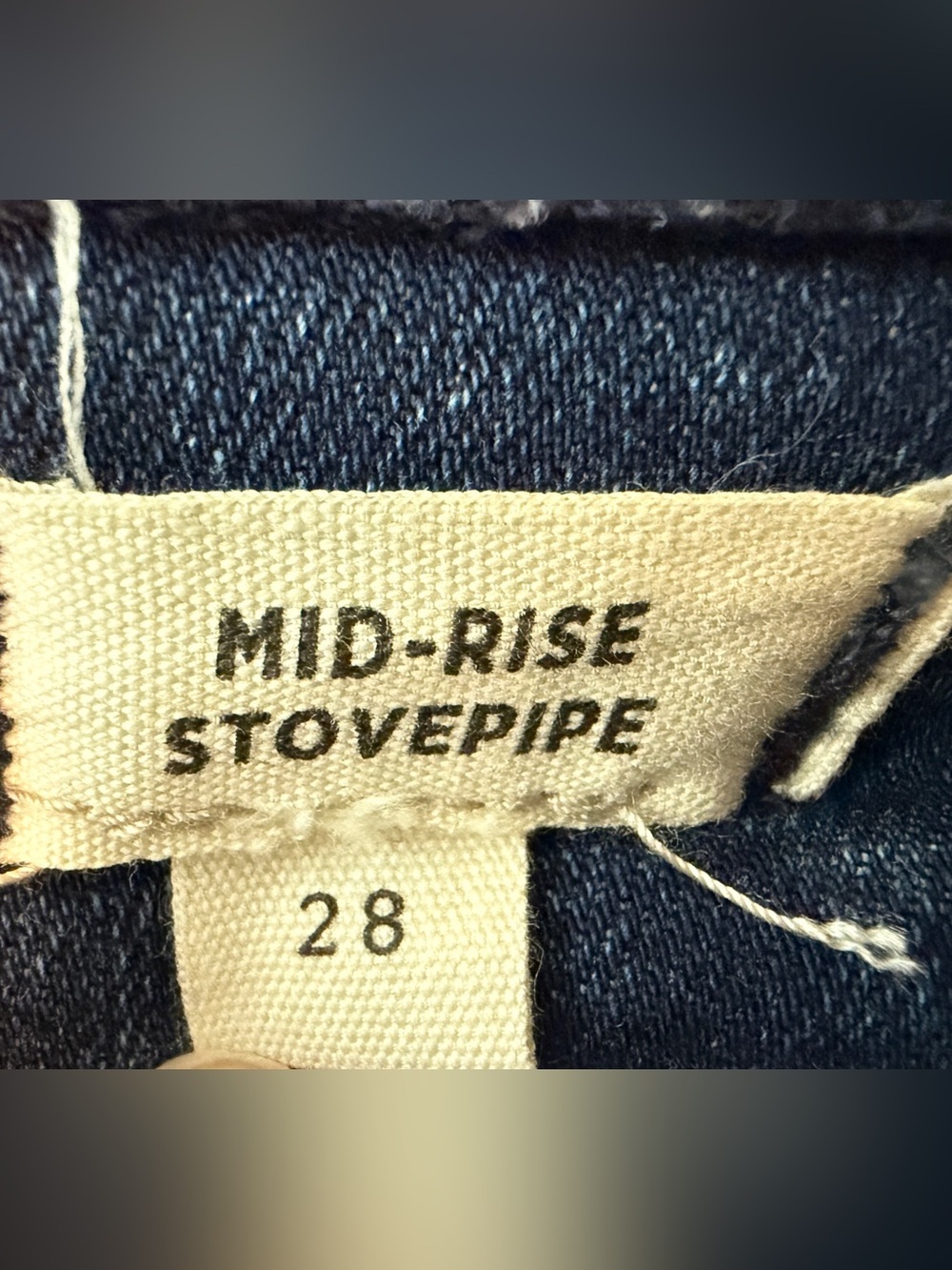 Madewell Mid Rise Stovepipe Jeans Dark Wash Stretch Denim Women’s 28 - Picture 3 of 7